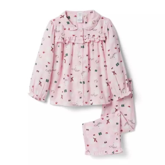 Janie and Jack size 6 Christmas pjs with dogs - Picture 1 of 3